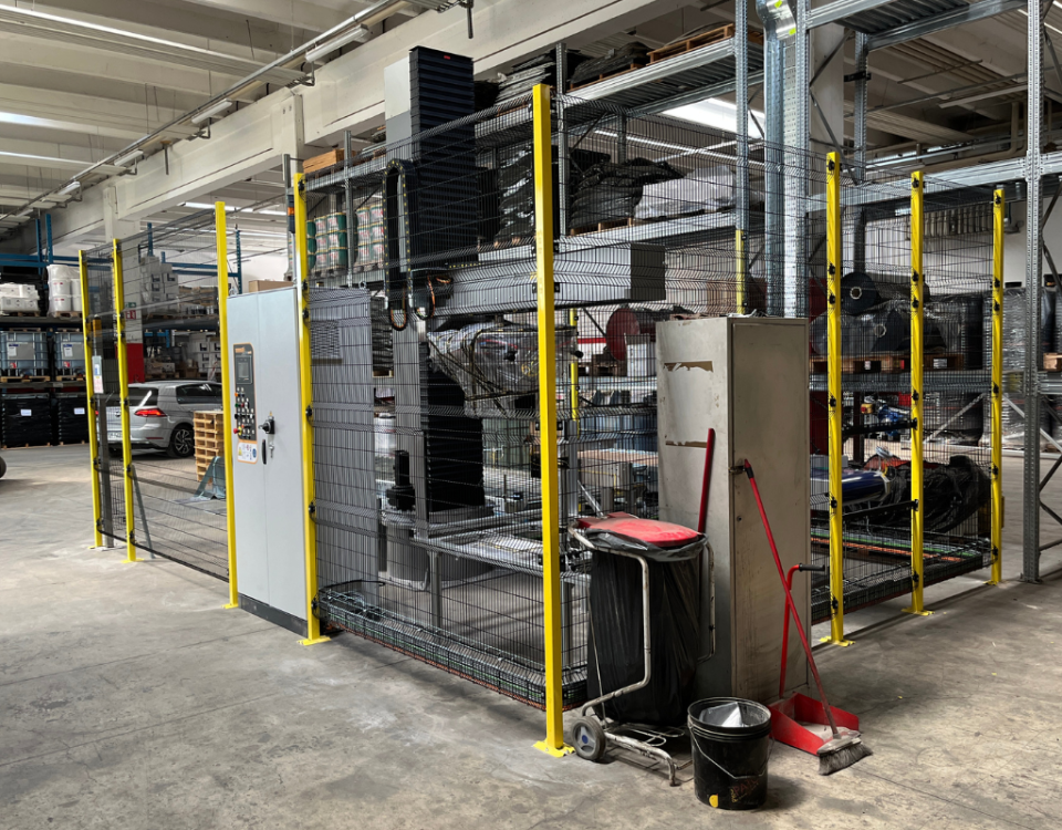 Impianto automatico di pallettizzazione sacchi sottovuoto
