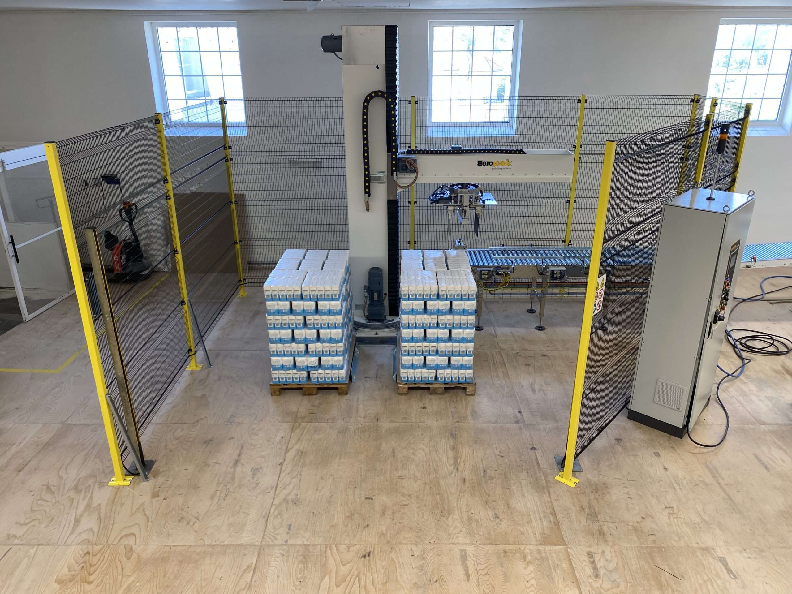 Linea automatica di pallettizzazione fardelli di farina