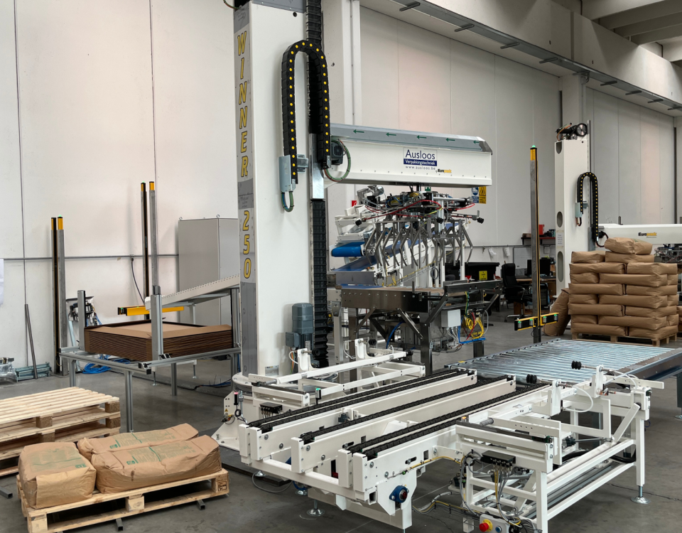 Robot paletizador para línea de paletización de sacos en los Países Bajos